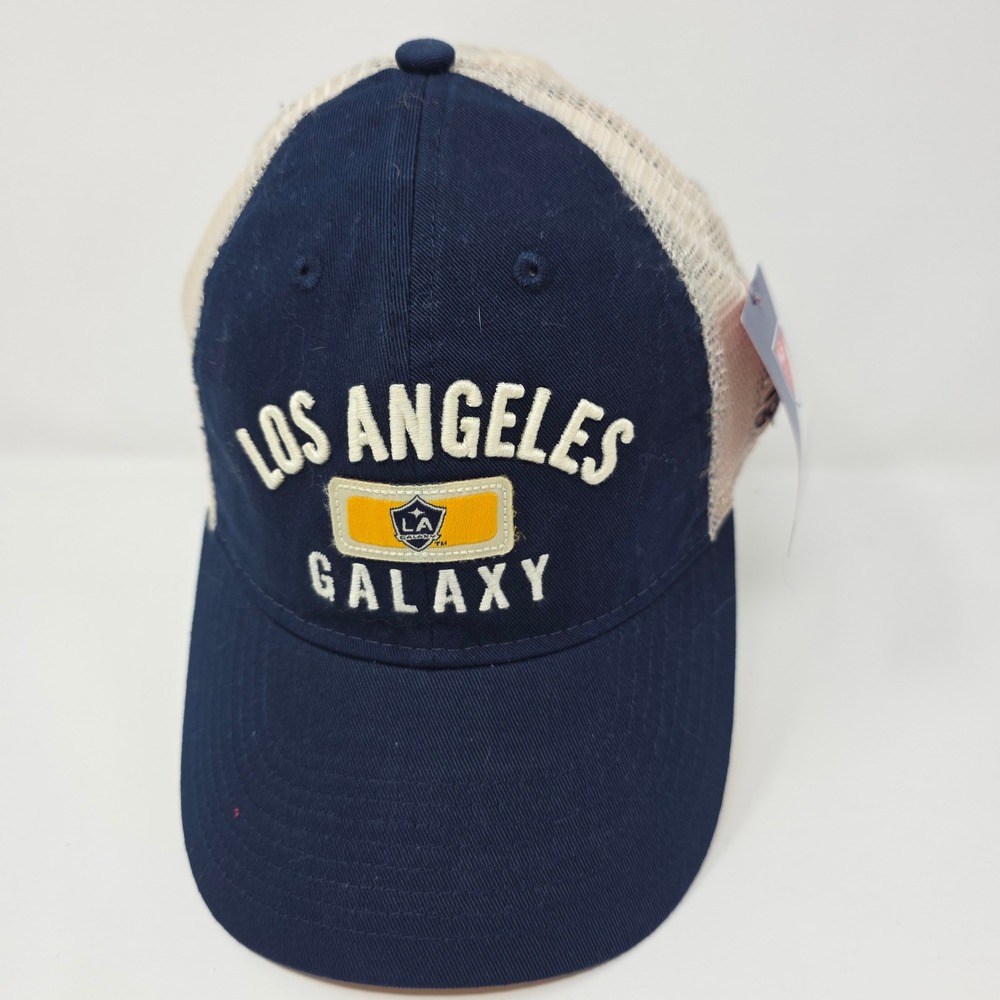 Columbia LA Galaxy Hat OS MLS Soccer Mesh Snapback Navy Blue Cotton Trucker